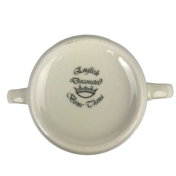 Vintage English Decorated Bone China Mug Two Handle Nursery Rhyme Rub-A-Dub Dub - Picture 7 of 7